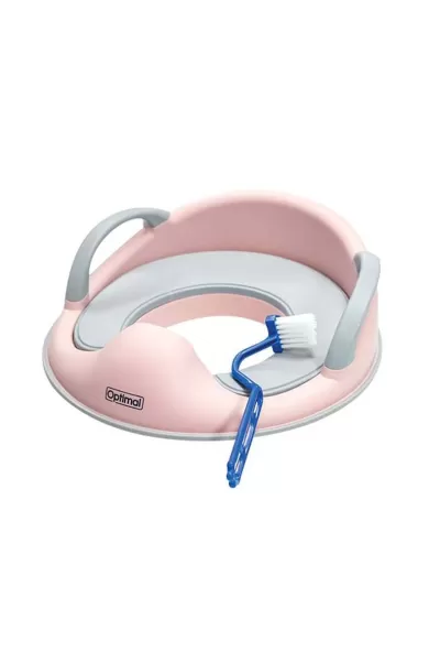 Optimal Baby Potty Training Seat with Soft Cushion and Handle - Pastel Pink