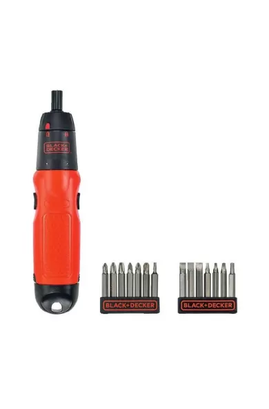 Black + Decker Cordless Screwdriver + 19 Pieces Accessories Set