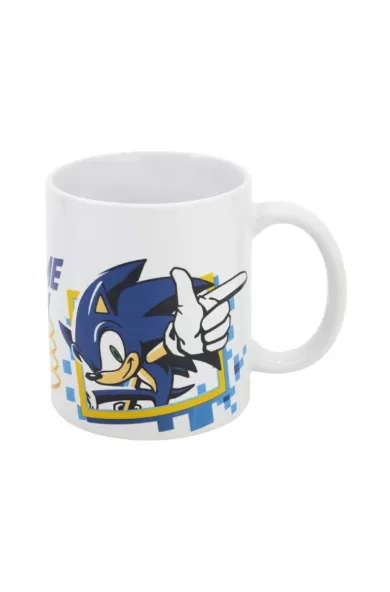 Disney Ceramic Mug 11 Oz In Gift Box - Sonic Game On Wh