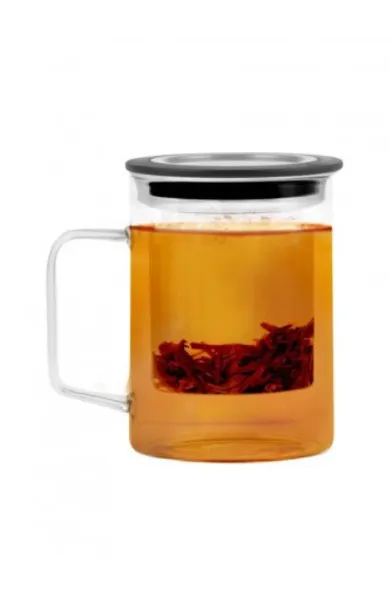Vialli DOUBLE WALL GLASS WITH GLASS INFUSER - 300ML