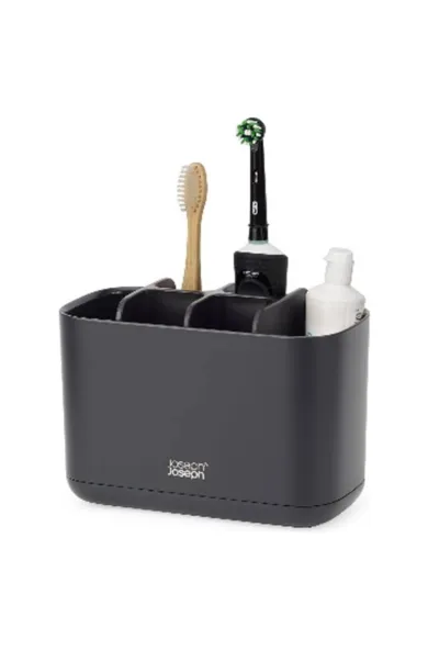 Joseph Joseph EasyStore Large Matt Black Toothbrush Holder