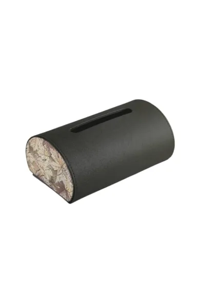Testa Leather Round Tissue Box - 2