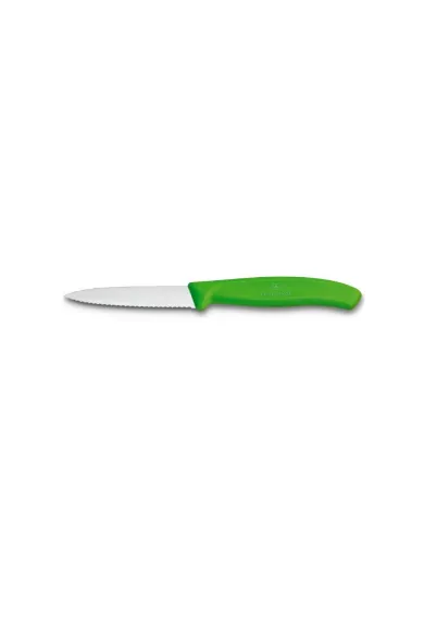 Victorinox Swiss Classic Paring Wavy Knife - Green