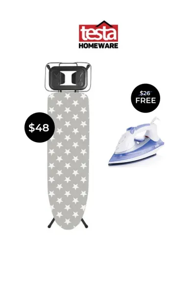 TESTA Iron Board Lexa + Testa Steam Iron 2200W for free