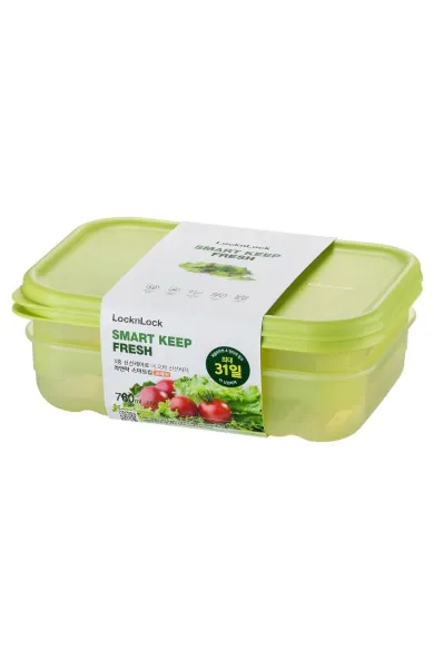 LOCKNLOCK FRESH BLOCK -760ML-2 PIECE SET OUT SLEEVE 31 days food saving