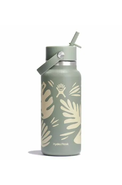 HYDRO FLASK 32 OZ WIDE FLEX STRAW CAP - BOTANICAL BLISS AGAVE