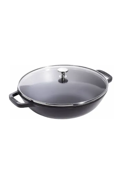 Staub Small Wok 30 cm black cast iron