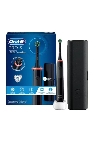 ORAL-B Pro 3000 Black Rechargeable Electric Toothbrush