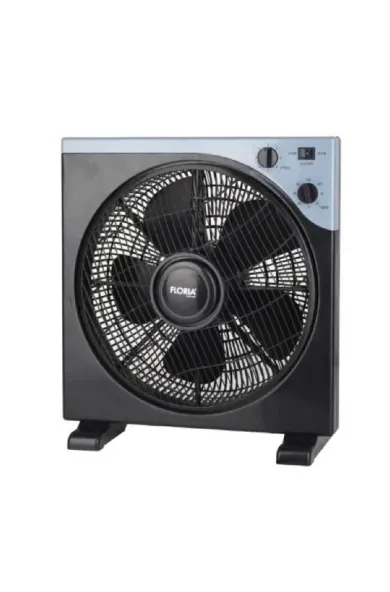 Zilan Floria 12-Inch Box Fan 40W, 3 Speed Settings – Black Finish
