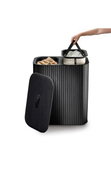 Joseph Joseph Tota Luxe 90L Black Laundry Separation Basket