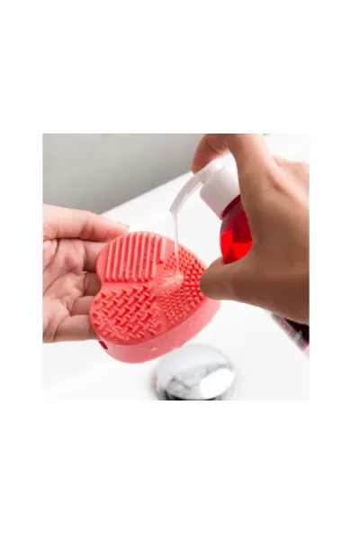 InnovaGoods Make-Up Brush Cleaner Heart