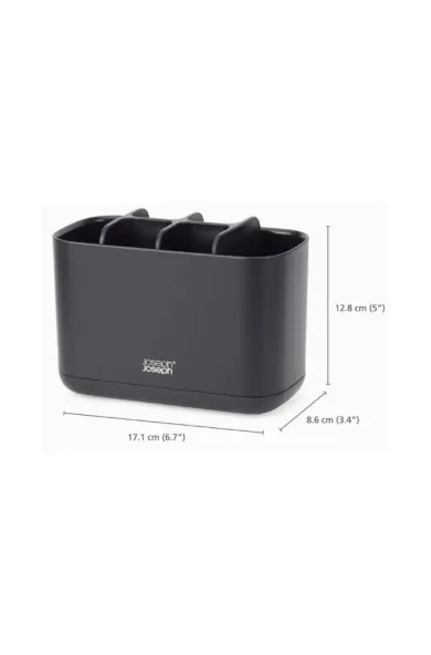 Joseph Joseph EasyStore Large Matt Black Toothbrush Holder