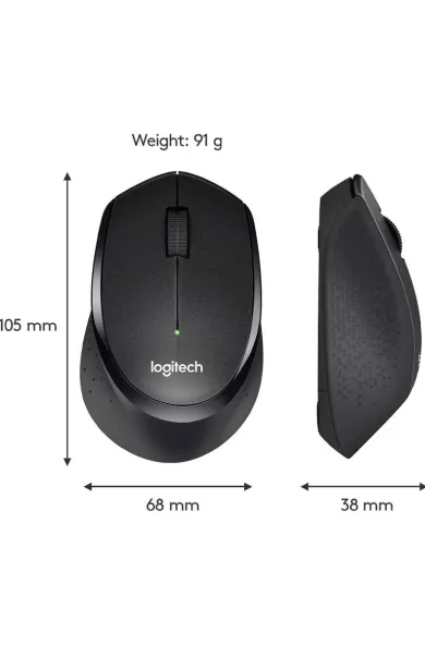 Logitech M330 MOUSE SILENT PLUS BLACK