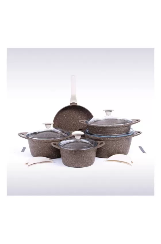 Falez Doa Cast Premium Brown Set 9Pcs