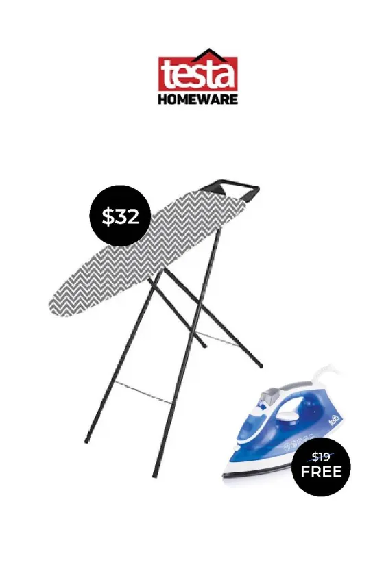 TESTA Iron Board Marina 2734040038  + Testa Steam Iron FREE
