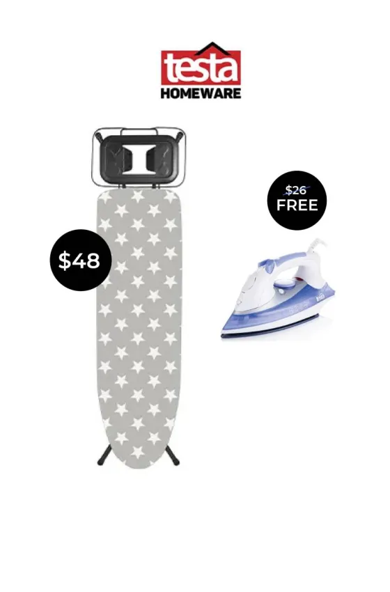 TESTA Iron Board Lexa + Testa Steam Iron 2200W for free