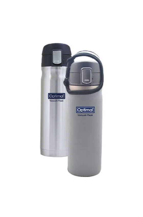 OPTIMAL Stainless Steel Vacuum Flask (480mL) - GREY 
