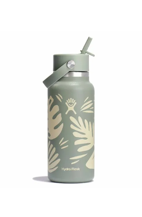 HYDRO FLASK 32 OZ WIDE FLEX STRAW CAP - BOTANICAL BLISS AGAVE