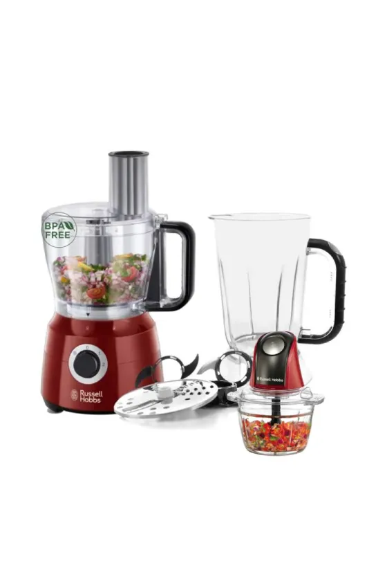 Russell Hobbs Bundle Desire Food Processor + Desire Red Chopper