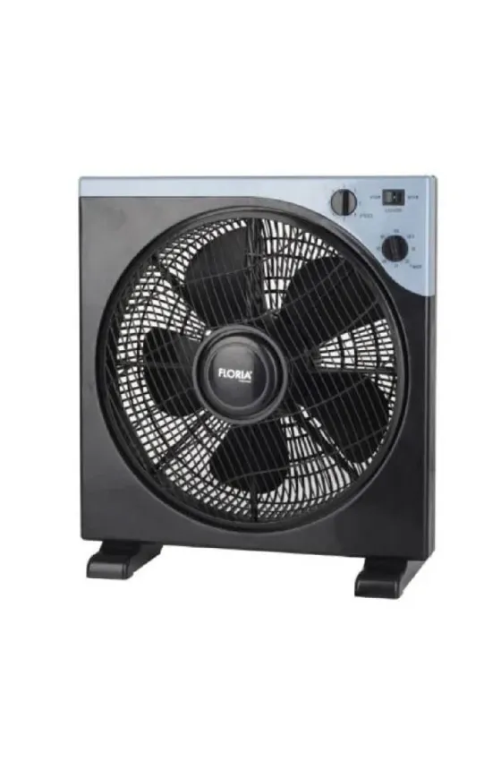 Zilan Floria 12-Inch Box Fan 40W, 3 Speed Settings – Black Finish