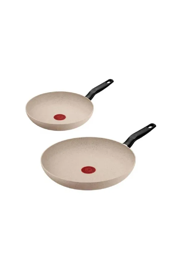 Tefal Essential Beige Frypan Set 2 pcs Induction (Frypan 24cm/ 28cm)