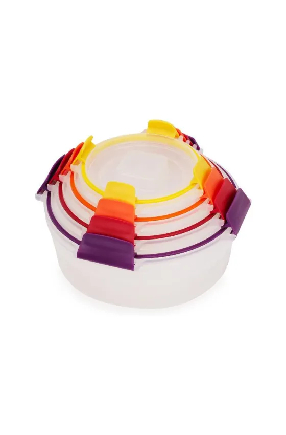 Joseph Joseph Nest Lock 4-Piece Multicolour Round Food Container Set